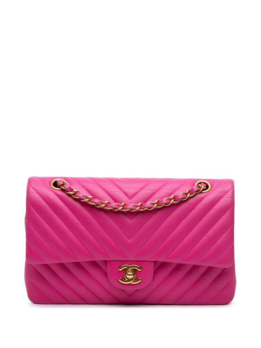 30961248_59844493_1000 2015-2016 Medium Classic Chevron Lambskin Double Flap shoulder bag – תמונה 1