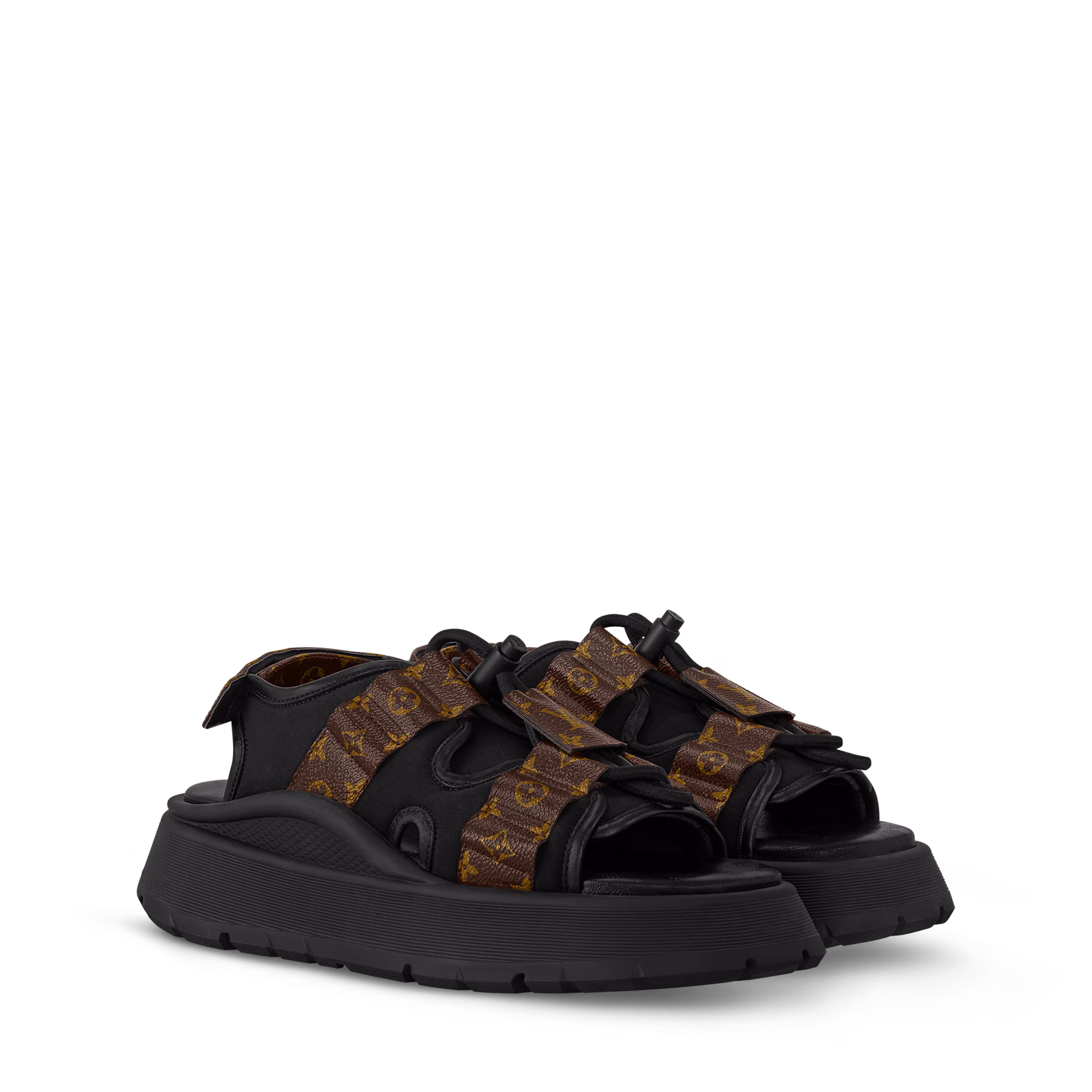 louis-vuitton-chameleon-platform-sandal--ATS02VMI02_PM2_Front view Chameleon Platform Sandal – תמונה 1