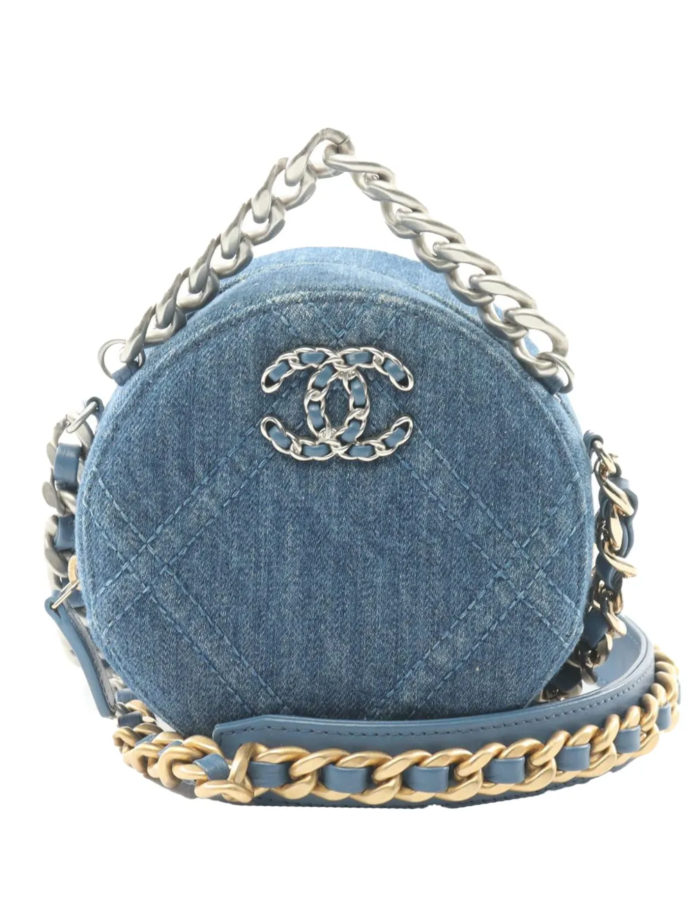 29885567_58940100_1000 2021 Denim 19 Round Clutch with Chain satchel – תמונה 1