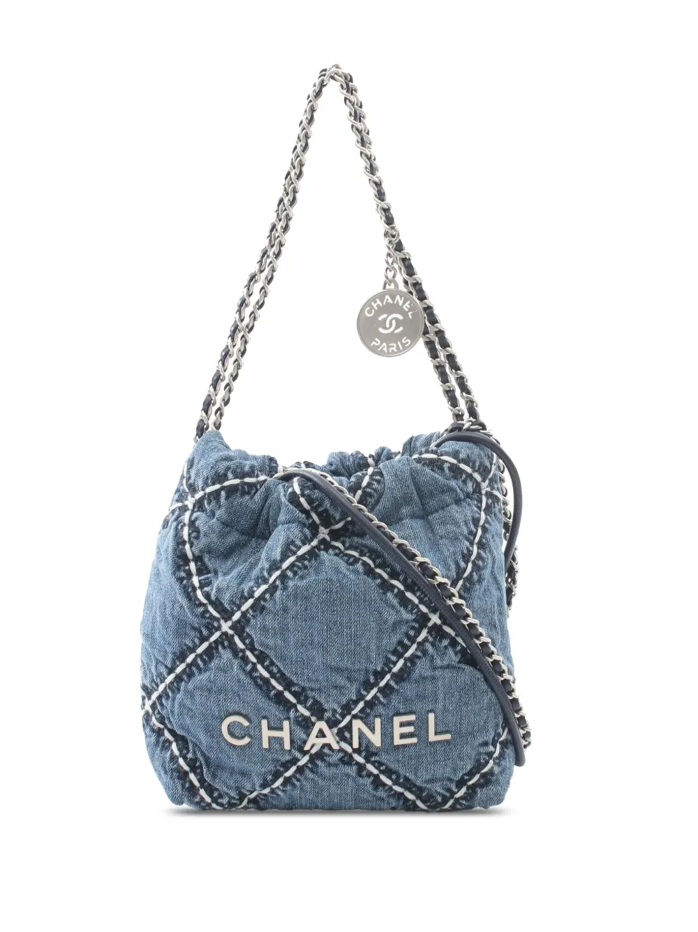 29952313_58989946_1000 2021-2024 Mini Denim Stitched 22 Handbag satchel – תמונה 1