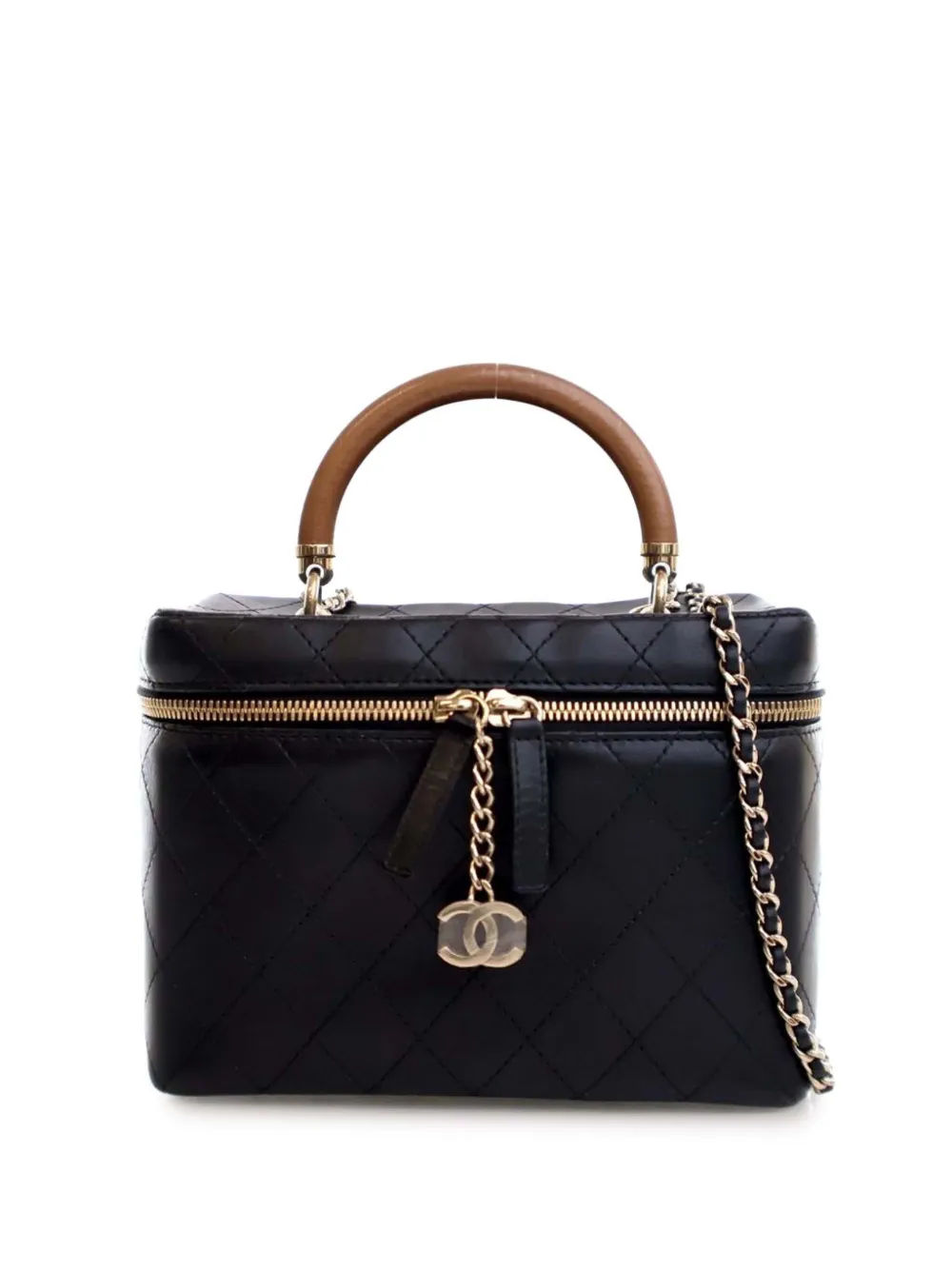 30677624_59466663_1000 2018-2019 Large Quilted Lambskin Knock On Wood Case vanity bag – תמונה 1