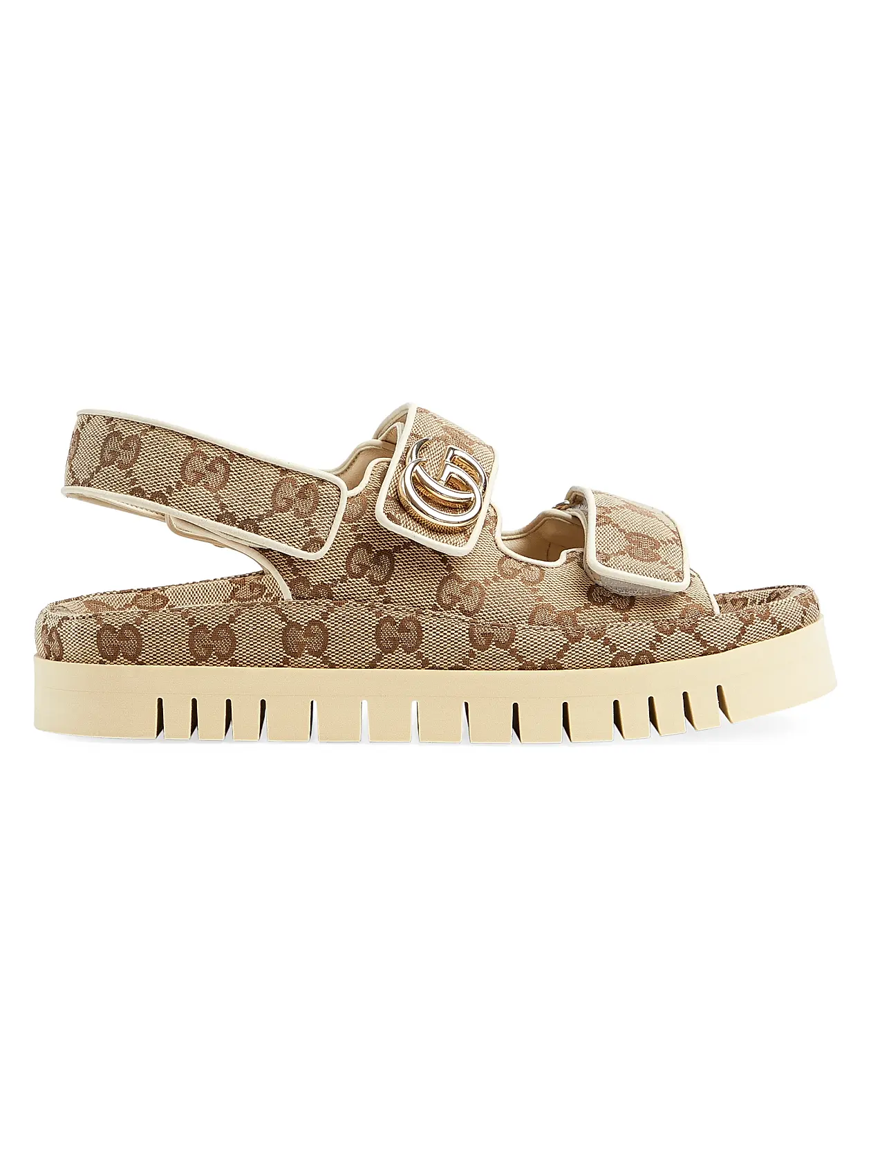 0400022072304_BEIGEEBONY GUCCI Sandal Double GG – תמונה 1