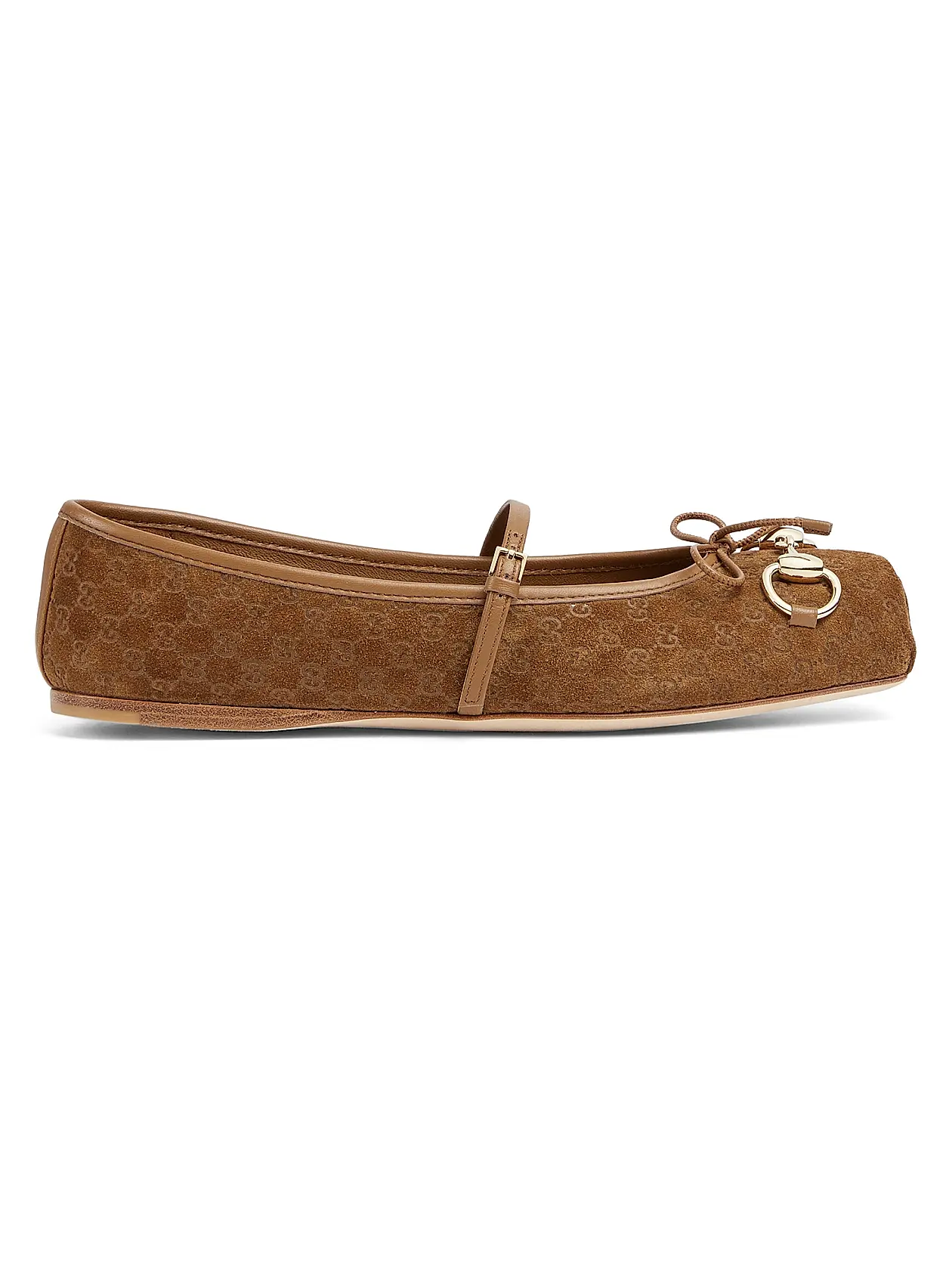 0400022072369_CUOIODAFNE GUCCI Suede Ballet Flats – תמונה 1