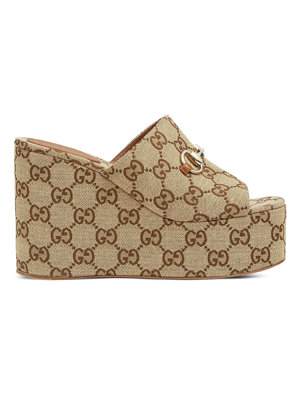 0400022072576_BROWN GUCCI Carmen Platform Sandals – תמונה 1