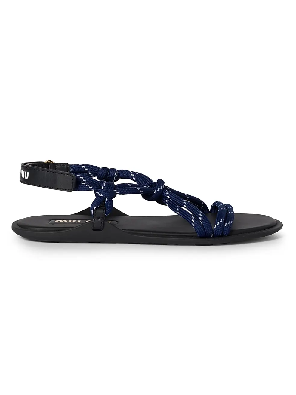 0400022953522_BLUE MIU MIU Riviere Cord Sandals – תמונה 1
