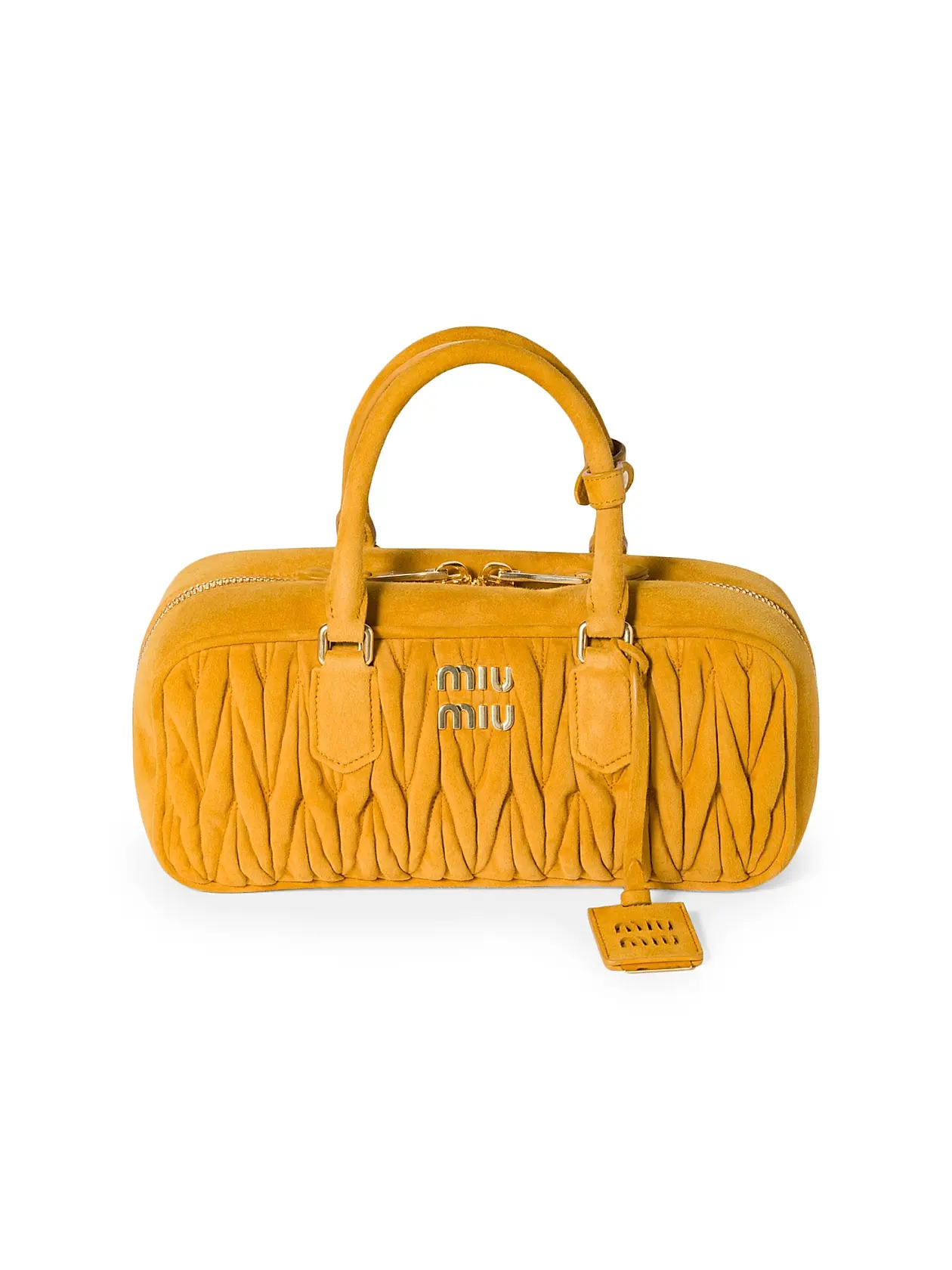 0400023021532_ORANGE MIU MIU Arcadie Matelassé Suede – תמונה 1