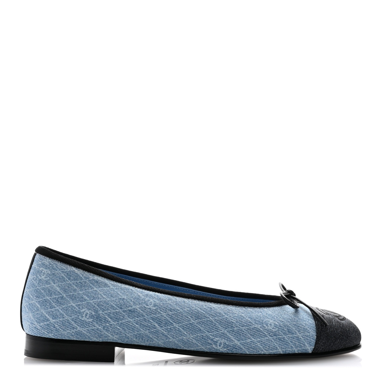 029f057cffce77e34399917e3dfd9f7d Chanel Light Blue Dark Grey Ballet Flat – תמונה 1