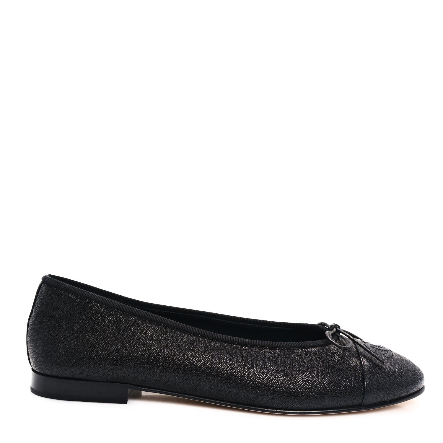 186d4f2d40d40fdb937117bc281ba2da Chanel Cap Toe Black Ballet Flat – תמונה 1