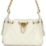 ⁦Chanel Mini 25 Hobo Bag White Caviar⁩ – תמונה ⁦10⁩