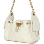 ⁦Chanel Mini 25 Hobo Bag White Caviar⁩ – תמונה ⁦5⁩