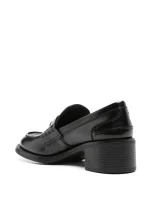 Miu Miu Coin-Embellished Block-Heel Loafers – Black 3