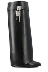 Givenchy Shark Lock Leather Boots – Black 2