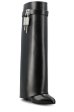 Givenchy Shark Lock Leather Boots – Black 3