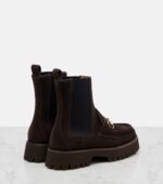 Gucci Sylke Suede Chelsea Boots – Brown 3