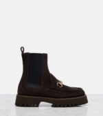 Gucci Sylke Suede Chelsea Boots – Brown 4