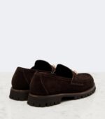 Gucci Sylke Horsebit Suede Loafers – Brown 3