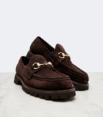 Gucci Sylke Horsebit Suede Loafers – Brown 5