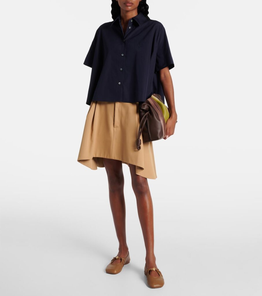 Loewe Pebble Leather Ballet Flats – Brown 2