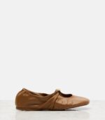 Loewe Pebble Leather Ballet Flats – Brown 4