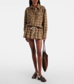 Miu Miu Shearling-Lined Leather Penny Loafers – Brown 2
