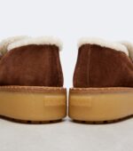 Prada Shearling-Lined Suede Loafers – Brown 6