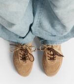 Miu Miu Gymnasium Suede and Shearling Sneakers – Beige 2