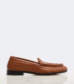 Bottega Veneta Silenzio Intrecciato Leather Loafers – Tan 5