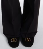 Valentino Garavani VLogo Teddy Ballet Flats – Black 3