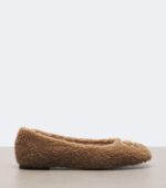 Valentino Garavani VLogo Teddy Ballet Flats – Beige 5
