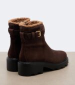 Valentino Garavani VLogo Suede Ankle Boots – Brown 4