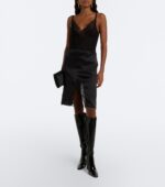 Saint Laurent Françoise Patent Leather Knee-High Boots – Black 2