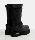 Balenciaga Venom Leather Combat Boots – Black 4