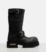 Balenciaga Venom Leather Combat Boots – Black 5