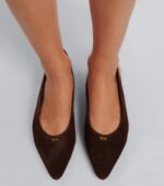 Prada Suede Slingback Ballet Flats – Brown 3