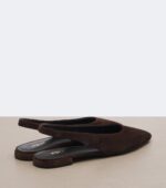 Prada Suede Slingback Ballet Flats – Brown 4