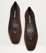 Prada Suede Ballet Flats – Brown 6