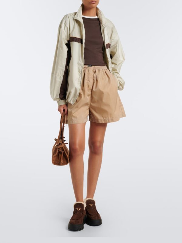 Prada Logo Shearling-Lined Suede Ankle Boots – Brown 2