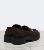 Gucci Rhody Horsebit Suede Platform Loafers – Brown 3