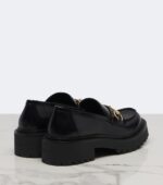 Gucci Rhody Horsebit Leather Platform Loafers – Black 3
