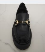 Gucci Rhody Horsebit Leather Platform Loafers – Black 6