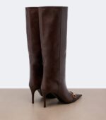 Gucci Donna Horsebit Leather Knee-High Boots – Brown 3