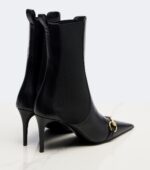 Gucci Donna Horsebit Leather Ankle Boots – Black 3