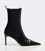 Gucci Donna Horsebit Leather Ankle Boots – Black 4