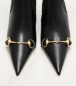 Gucci Donna Horsebit Leather Ankle Boots – Black 6