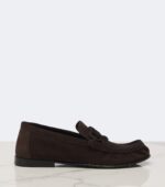 Loewe Double L Suede Loafers – Dark Chocolate 5