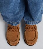 Loewe Double L Suede Loafers – Caramel 3