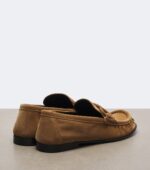 Loewe Double L Suede Loafers – Caramel 4