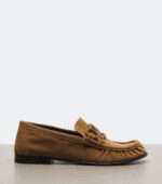 Loewe Double L Suede Loafers – Caramel 5