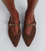 Miu Miu Suede Ballet Flats – Brown 3