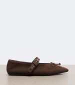 Miu Miu Suede Ballet Flats – Brown 5